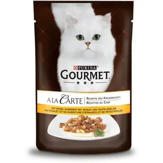 پوچ گربه گورمت طعم بیف و سبزیجات وزن ۸۵ گرم مدل Gourmet A La Carte