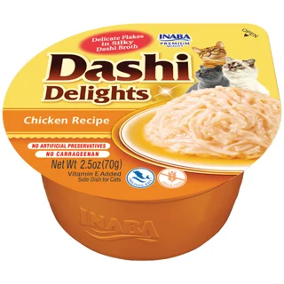 سوپ و تشویقی کاسه‌ای اینابا مدل Dashi Delights با طعم مرغ (۷۰ گرم)