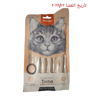 بستنی گربه ونپی انگلیسی نویس طعم ماهی تن و سالمون بسته 5 عددی