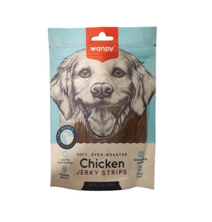تشویقی سگ ونپی طعم مرغ (Chicken Jerky Strips) وزن ۱۰۰ گرم