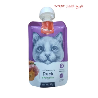 پودینگ گربه ونپی انگلیسی نویس طعم اردک و کدو تنبل وزن ۹۰ گرم