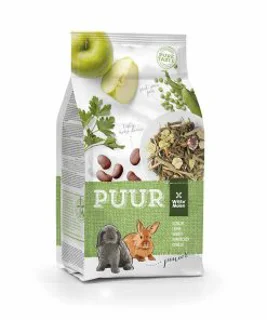 خوراک خرگوش جوان مخلوط میوه و سبزیجات و حبوبات مدل puur rabbit junior برند witte molen وزن ۶۰۰ گرم