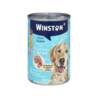 کنسرو سگ‌ وینستون 4 طعم وزن 400 گرم