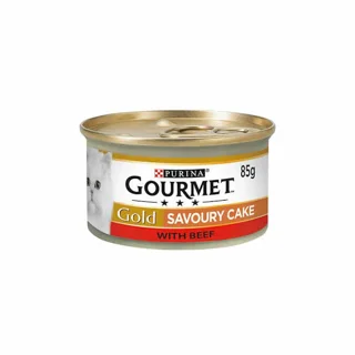 کنسرو گورمت گلد طعم گوشت گاو مدل کیک وزن ۸۵ گرم