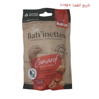 تشویقی گربه بابین طعم اردک وزن ۶۰ گرم