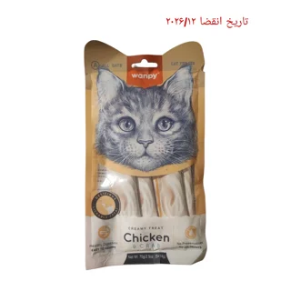 بستنی گربه ونپی انگلیسی نویس طعم مرغ و خرچنگ بسته ۵ عددی
