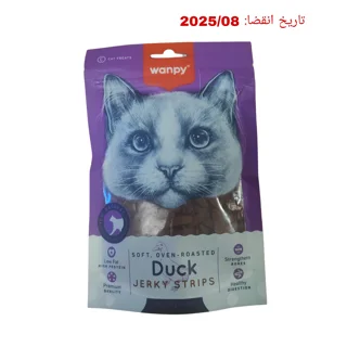 تشویقی گربه ونپی مدل duck jerky strips وزن ۸۰ گرم