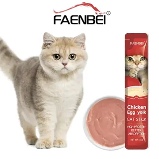 بستنی گربه فنبی پت اسنک طعم مرغ و تخم مرغ وزن ۱۵ گرم
