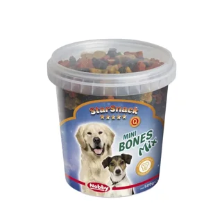 تشویقی سطلی سگ نوبی مدل mini bones mix وزن ۵۰۰ گرم