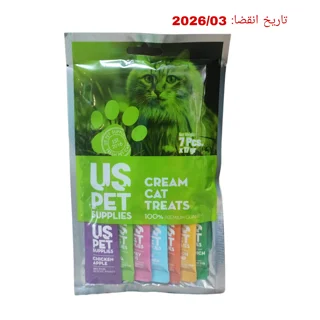 بستنی گربه یو اس پت وارداتی پک ۷ طعمی