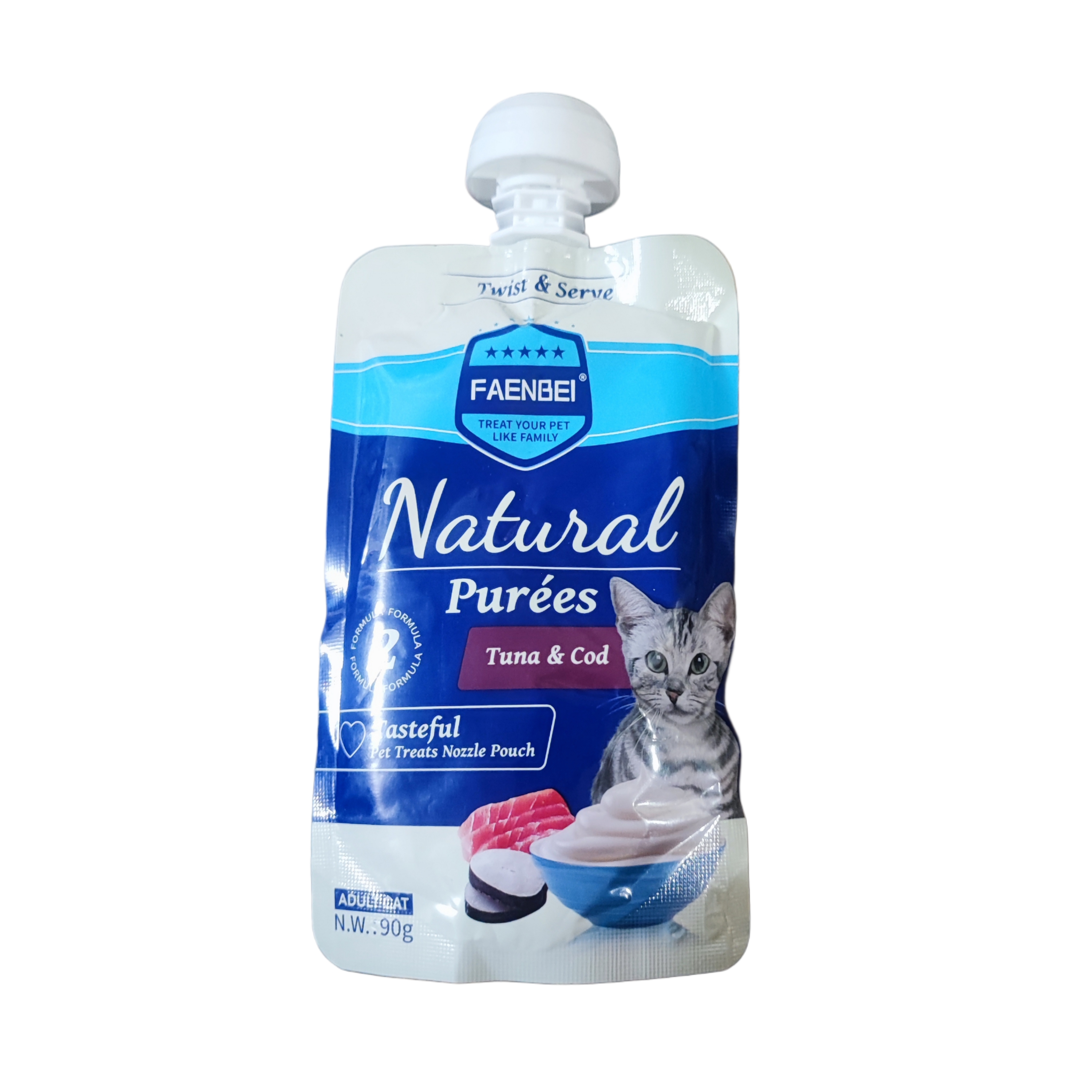 پودینگ گربه فنبی مدل نچرال با طعم تن و ماهی کاد - ۹۰ گرم