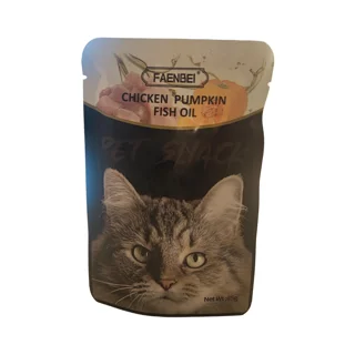 پوچ گربه فنبی طعم مرغ، کدو تنبل و روغن ماهی وزن 85 وزن