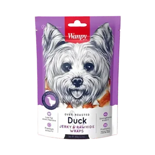تشویقی سگ ونپی مدل duck jerky & rawhide wraps وزن 100 گرم