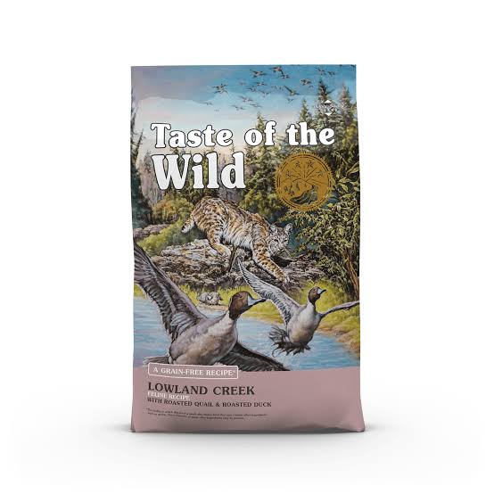 غذای خشک گربه بدون غلات تیست آف د وایلد (Taste of the Wild) مدل Lowland Creek با طعم بلدرچین و اردک - ۲ کیلوگرم