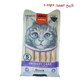 بستنی گربه ونپی مدل تقویت سیستم ادراری طعم اردک بسته ۵ عددی