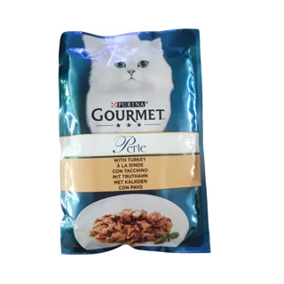 پوچ گربه گورمت طعم بوقلمون وزن ۸۵ گرم